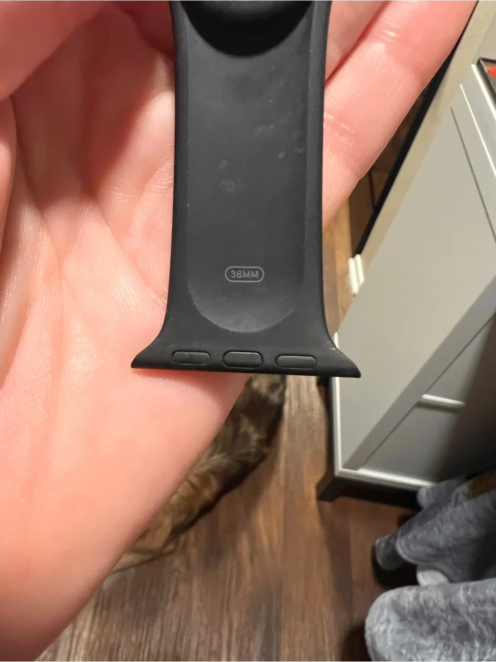 Apple Black Silicone Sport Band for Apple Watch